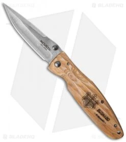 Mcusta Hideyoshi Liner Lock Knife Staminawood (3.75" Damascus) MC-0182D