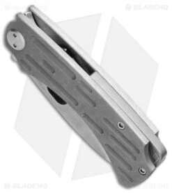 Medford Colonial T Frame Lock Knife Tumbled Ti (3.5" Stonewash) MKT -Elite Folds medford coln g ti dl back jr