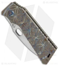 Medford Custom TFF-1 Fat Daddy Knife Titanium Flower Of Life (4" Satin) MKT -Elite Folds medford custom TFF 1 fat daddy ti flower of life MK15SSTD 03FL BHQ 49419 er spine
