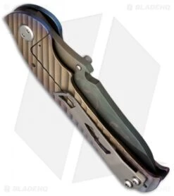 Medford Custom TFF-3 Folder Knife Anodized (4.25" Plain) MKT -Elite Folds medford custom tff 3 ti al frame side