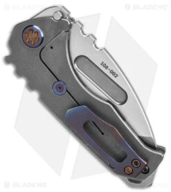 Medford Genesis T Frame Lock Knife Stonewash Titanium (3.5" Satin) -Elite Folds medford genesis T flk tumbled w flamed clip 3in sw bhq 166755 td side