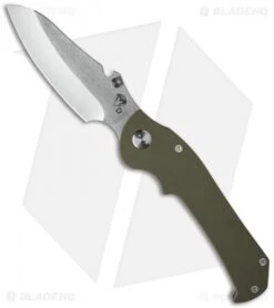 Medford TFF-3 Frame Lock Knife OD Green/Tumbled (4.25" Stonewash) MKT
