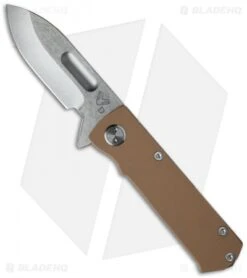 Medford TFF-4 Sub-Compact Frame Lock Knife Coyote/Tumbled (3.4" Stonewash) MKT