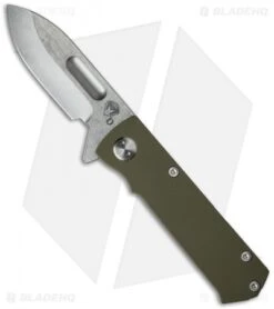 Medford TFF-4 Sub-Compact Frame Lock Knife OD/Flame (3.4" Stonewash) MKT