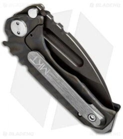 Medford Micro Praetorian G Frame Lock Knife Black G-10/Flame Ti (2.8" Black) MKT -Elite Folds medford mic prag black dl side