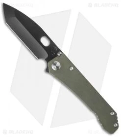 Medford 187DPT Frame Lock Knife OD Green G-10 (4.25" Black PVD) MKT