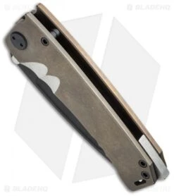 Medford Marauder Frame Lock Knife Bronze Ano Titanium (4.25" Black) MKT -Elite Folds medford mk07dpt 02an bottom cm