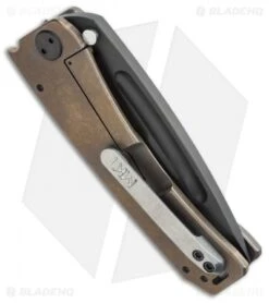 Medford Marauder Frame Lock Knife Bronze Ano Titanium (4.25" Black) MKT -Elite Folds medford mk07dpt 02an side cm