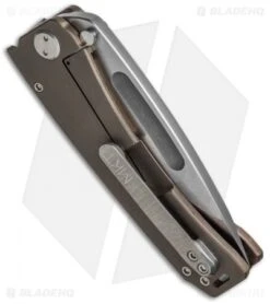 Medford Marauder Frame Lock Knife Bronzed Ti (4.25" Stonewash) MKT -Elite Folds medford mk07td 02an cm side