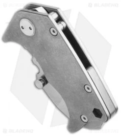 Medford Panzer Tanto Frame Lock Knife Tumbled Titanium (2.5" Stonewash) MKT -Elite Folds medford mk10dt 01tm bottom cm