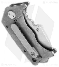 Medford Panzer Tanto Frame Lock Knife Tumbled Titanium (2.5" Stonewash) MKT -Elite Folds medford mk10dt 01tm side cm