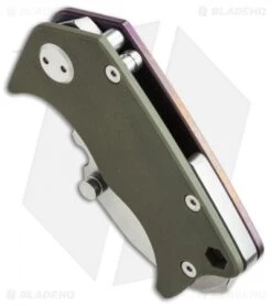 Medford Panzer Tanto Frame Lock Knife OD G-10/Ano Ti (2.5" Stonewash) MKT -Elite Folds medford mk10dt 10an bottom cm