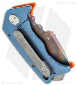Medford Panzer Tanto Frame Lock Knife Orange G-10/ Blue Ano (2.5" Vulcan) MKT -Elite Folds medford mk10dv 11an side cm