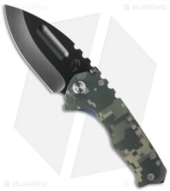 Medford Praetorian G Frame Lock Knife Camo G-10/Blue Ano (3.75" Black) MKT