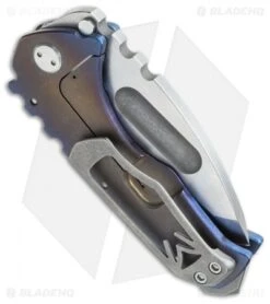 Medford Praetorian Ti Frame Lock Knife Fade Ano Titanium (3.75" Stonewash) MKT -Elite Folds medford mk13dtt 02an side cm