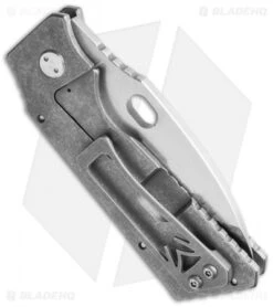 Medford TFF-1 Fat Daddy Frame Lock Knife Tumbled Titanium (4" Stonewash) MKT -Elite Folds medford mk15dt 01tm side cm