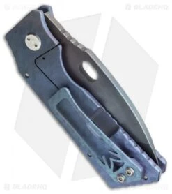 Medford TFF-1 Big Daddy Knife Sculpted Blue Ano Titanium (4" Vulcan) MKT -Elite Folds medford mk15dv 02an side cm