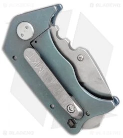 Medford Panzer Drop Point Knife Teal Titanium (2.5" Tumbled) MKT -Elite Folds medford panzer dp teal ti MKT BHQ 49417 er side