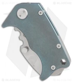 Medford Panzer Drop Point Knife Teal Titanium (2.5" Tumbled) MKT -Elite Folds medford panzer dp teal ti MKT BHQ 49417 er spine