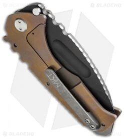 Medford Custom Praetorian T Knife Heat/Filed (3.75" Black S35VN) MKT -Elite Folds medford praetorian t heat filed s35vn side cm