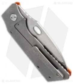 Medford TFF-1 Frame Lock Knife Milled Orange G-10 (4" Stonewash) MKT -Elite Folds medford tff 1 org tum side jm