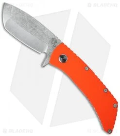 Medford TFF-2 Flipper Frame Lock Knife Orange G-10 (4" Stonewash) MKT