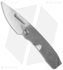 Medford The General Frame Lock Knife Tumbled Titanium W/ Star (4" Stonewash) MKT