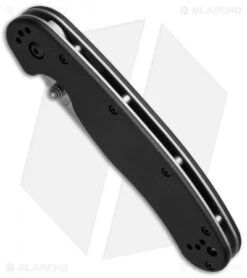 Ontario RAT Model 1 Liner Lock Knife Black (3.6" D2 Satin) 8867 -Elite Folds okc ontario rat model 1 8867 cm spine