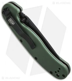 Ontario RAT Model 1 Liner Lock Knife OD Green (3.625" Black Serr) 8847OD -Elite Folds okc rat model 1 folding o8847od side cm