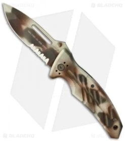 Ontario Extreme Military XM-1 Folding Knife Desert Camo (3.38" Serr) 8765