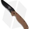 Ontario RAT Model 1 Liner Lock Knife Coyote Brown (3.625" Black Serr) 8847CB
