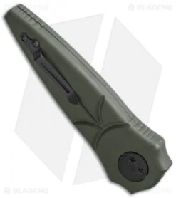 Paragon Warlock Folding Knife OD Green Aluminum (3.9" Bead Blast) -Elite Folds paragod warlock od green side cm 1