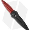 Paragon Warlock Knife Black Aluminum Cross/Shield/Sword (3.9" Red)