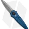 Paragon Warlock Folding Knife Mystic Blue Aluminum (3.9" Damascus)