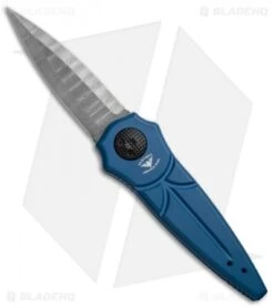 Paragon Warlock Folding Knife Mystic Blue Aluminum (3.9" Damascus)