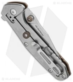 Real Steel Knives H5 Gerfalcon Frame Lock Knife Brown G-10 (3.25" Stonewash) -Elite Folds real steel brown h5 01re005 side cm