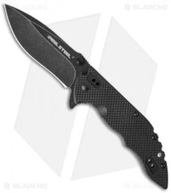 Real Steel Knives E77 Flipper Knife Black G-10 (3.25" Smokewash)