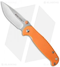 Real Steel H6 Special Edition Liner Lock Knife Orange G-10 (3.625" Stonewash)