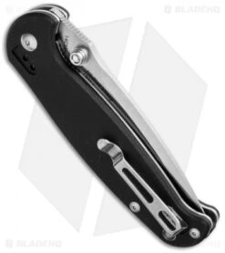 Real Steel Knives H6 Blue Sheep Liner Lock Knife Black G-10 (3.625" Satin) -Elite Folds real steel h6 blue sheep 01re003 side cm