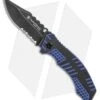 Smith & Wesson Border Guard Liner Lock Knife Blue G-10 (3.5" Black SW) SWBG9BLS