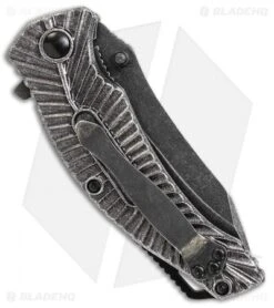 Smith & Wesson Mongoose Liner Lock Knife Aluminum (3" Black Stonewash) SW116 -Elite Folds smith and wesson mongoose ll alum black sw GX 31292 jr side