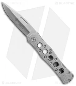 Smith & Wesson Extreme OPS CK6AEU Lock Back Folding Knife Silver (Satin Plain)