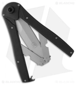 Smith & Wesson Power Glide Tanto Manual OTF Knife (3.875" Black) SWPGBT -Elite Folds smith wesson power glide otf swpg open 1