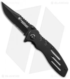 Smith & Wesson Extreme OPS Clip Point Folding Knife (Black Serr) SWA24S