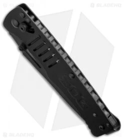 SOG Targa Tanto Folding Knife Black (3.50" Black) TG1002-BX -Elite Folds sog targa black tg1002 bx bottom cm